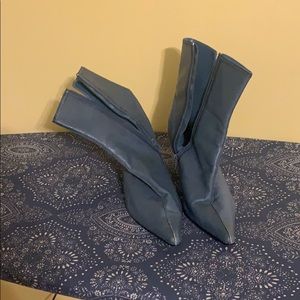 Boots are worn but still in good condition.